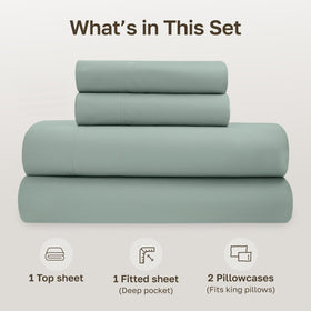 California Design Den sheets with anti-skid elastic stay in place through the night.