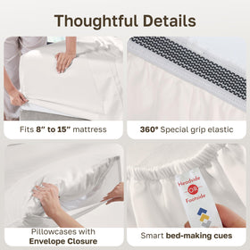 California Design Den king sheets with crisp percale finish for a matte look