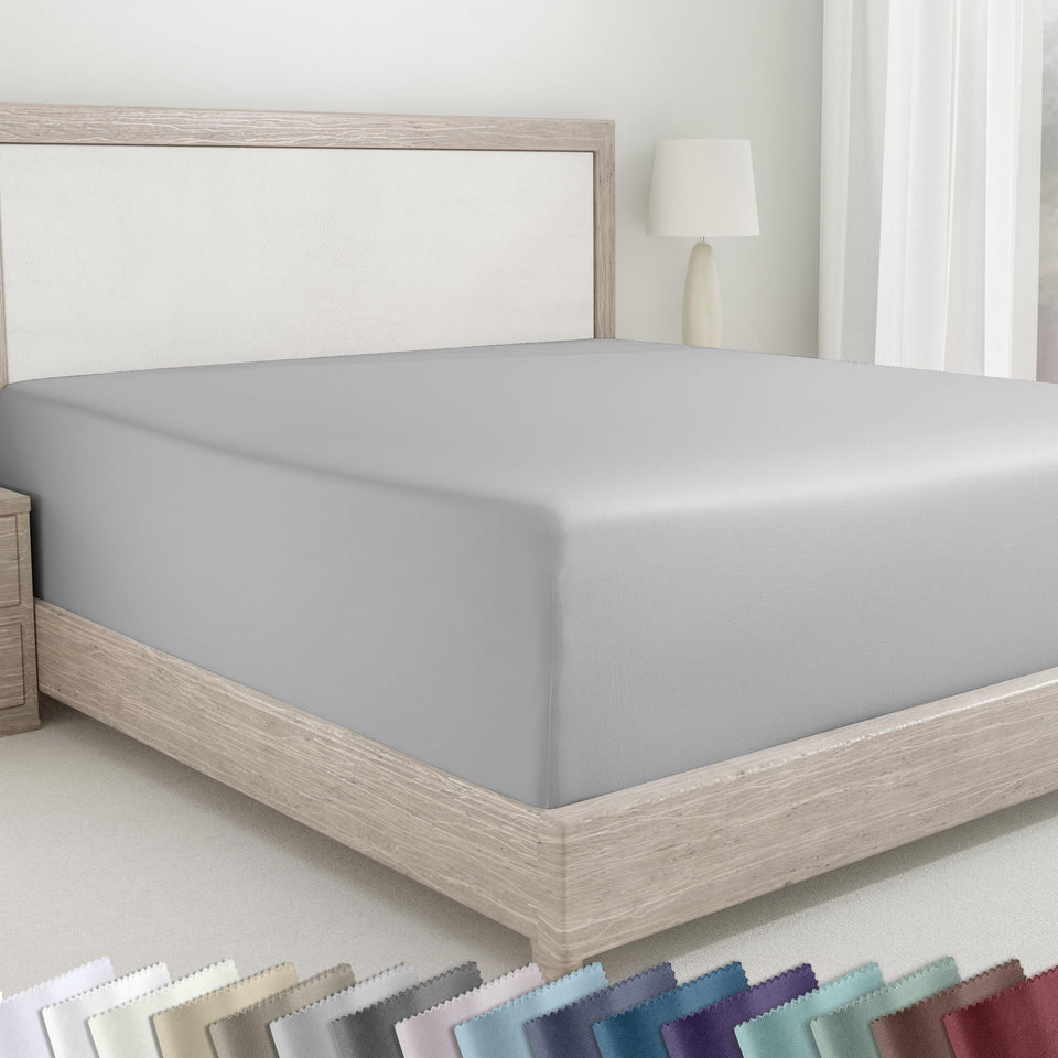 California Design Den king fitted sheet with deep pockets for secure night-long fit