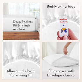 California Design Den easy-care 100% cotton sheets that soften with every wash