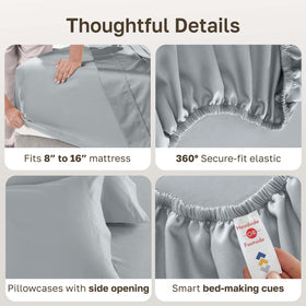 California Design Den light grey shade visual demonstrating versatile bedroom styling.