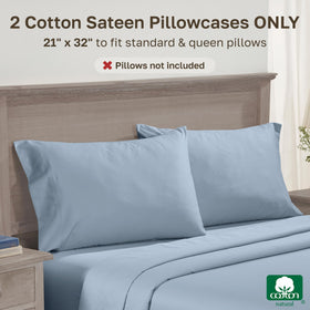 Long-staple cotton pillowcase texture feels smooth against skin