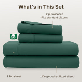 California Design Den long-staple cotton highlighting premium quality and breathability.