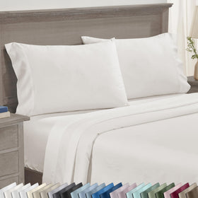 California Design Den luxuriously soft pillowcases in queen size with easy-open end for quick pillow insertion.
