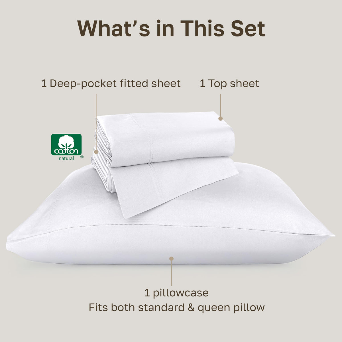 California Design Den pillowcase open-end design for easy pillow insertion.