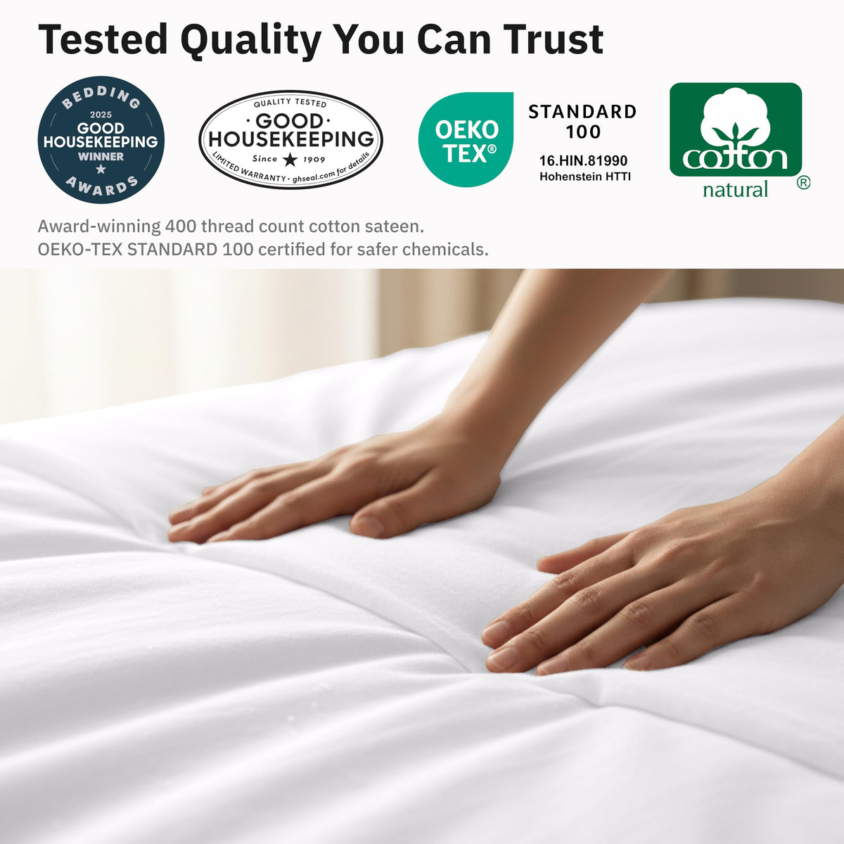 California Design Den machine-washable duvet cover ready for everyday use.