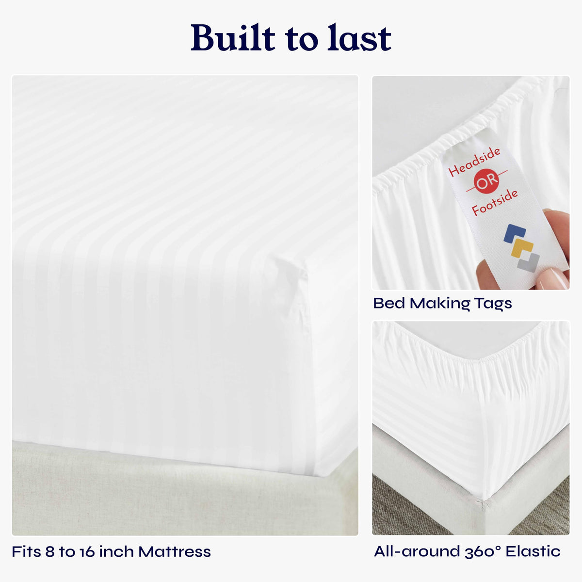 California Design Den 500 thread count sheets offer breathable, smooth comfort.
