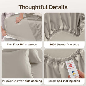 California Design Den OEKO-TEX label visible on the sheet set