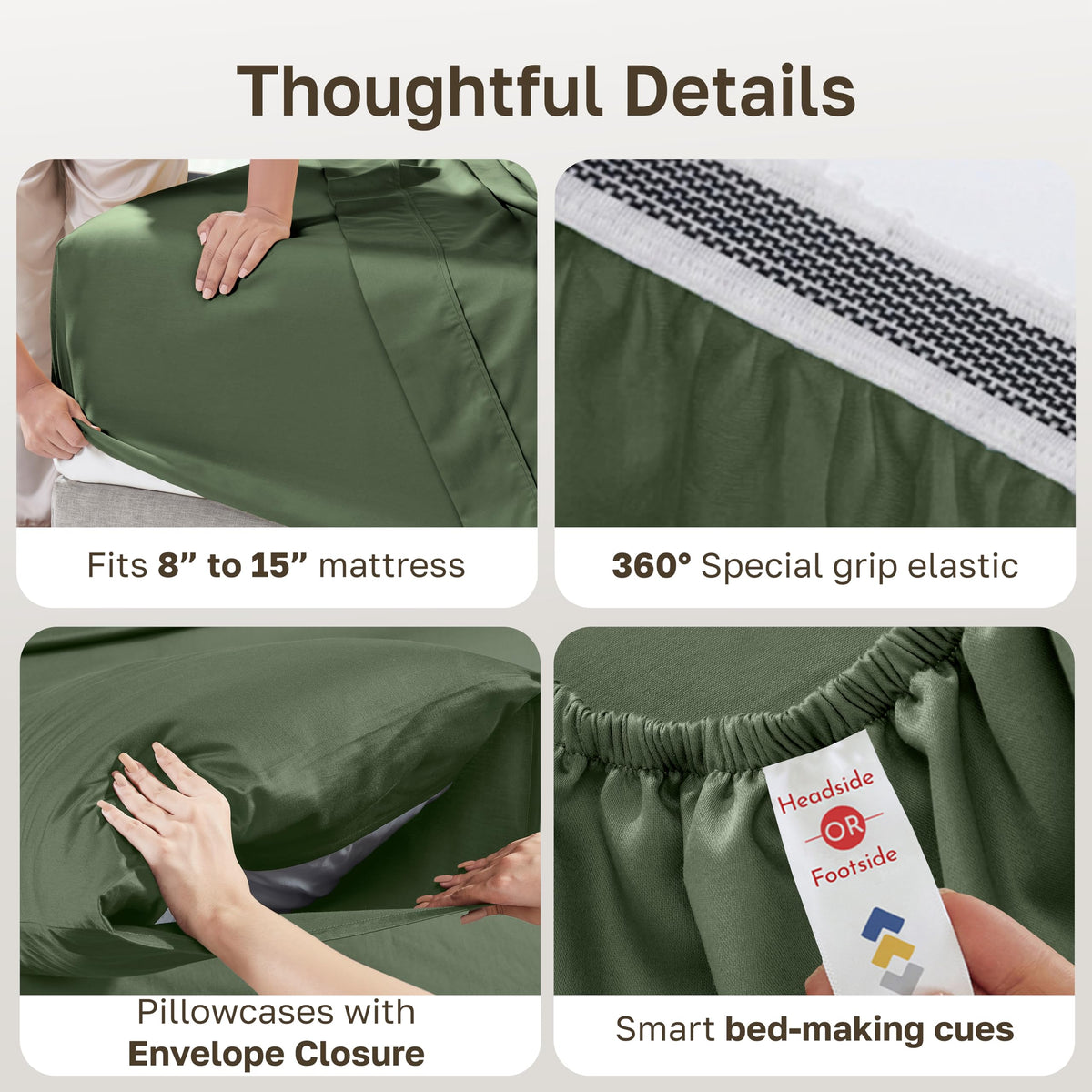 California Design Den percale close-up reveals matte, durable weave