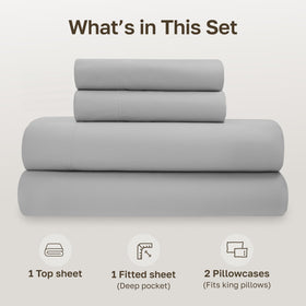 California Design Den percale texture close-up; breathable, crisp feel for everyday sleep.