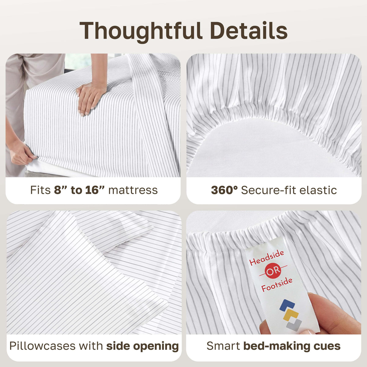 California Design Den pillowcases 21 by 30 with open-end design