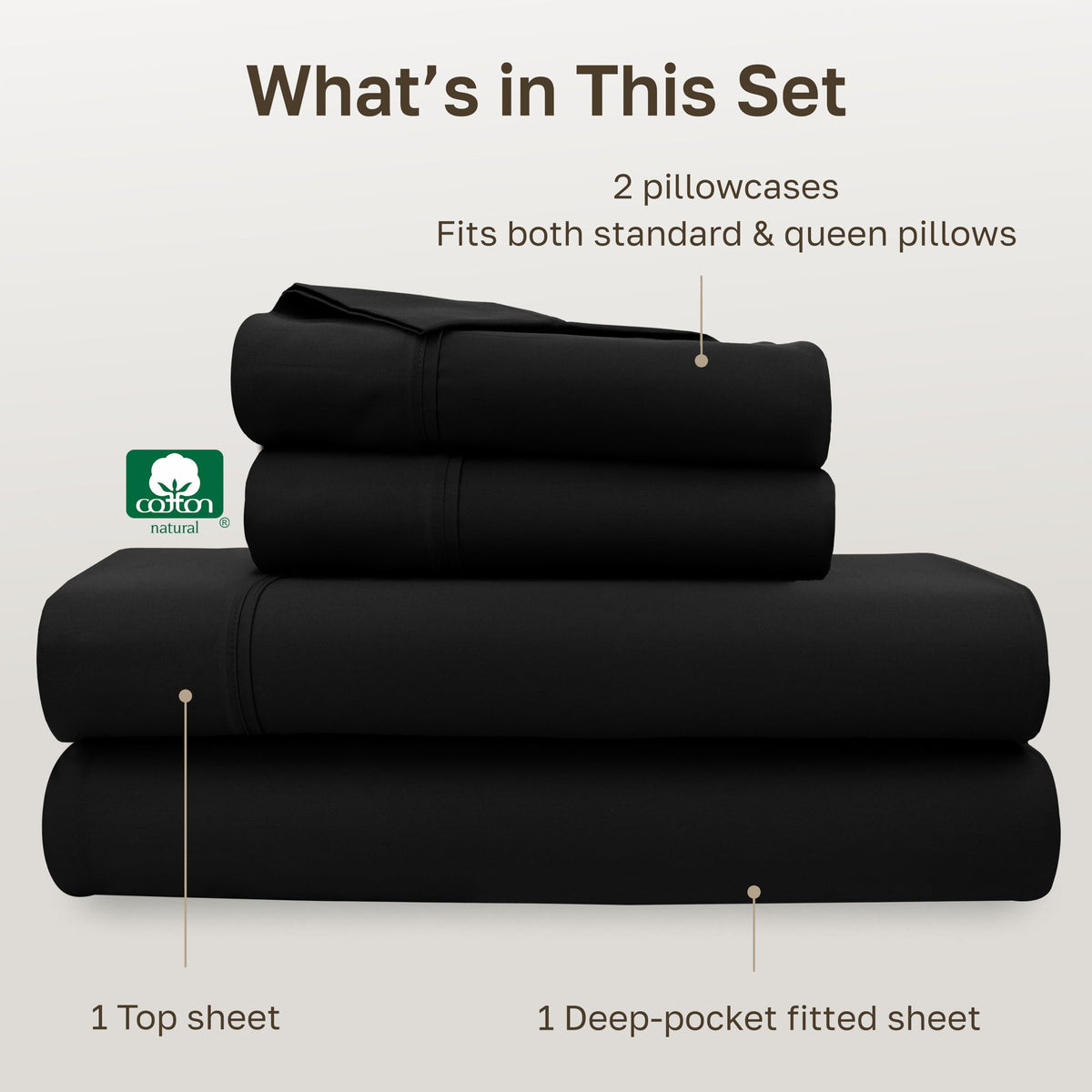 California Design Den pillowcases open-end design for effortless pillow insertion.