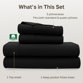California Design Den pillowcases open-end design for effortless pillow insertion.