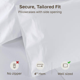 California Design Den pillowcases open-end design with no zip for easy use
