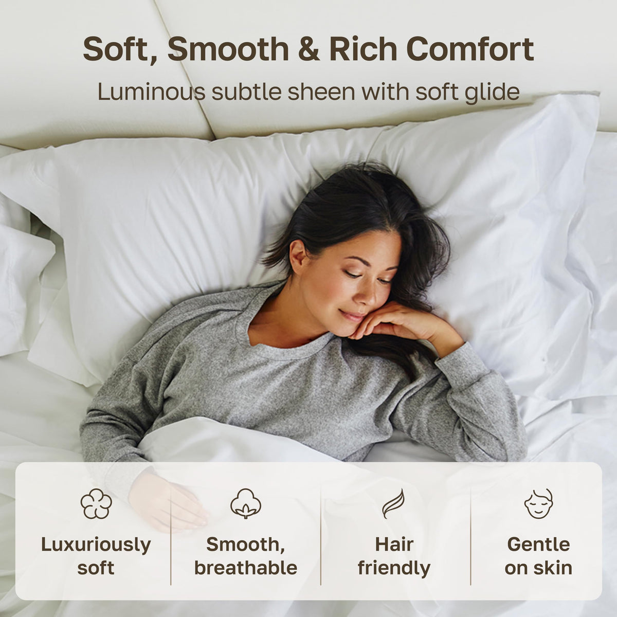 California Design Den pillowcases standard and queen fit is ideal for standard pillows