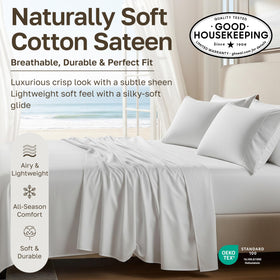 California Design Den rose queen pillowcase with envelope closure keeps sheets neatly in place.