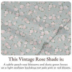 California Design Den rose queen pillowcase close-up reveals subtle luminous sheen.