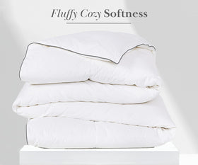 California Design Den queen comforter corner tabs highlight secure duvet attachment for peaceful nights.