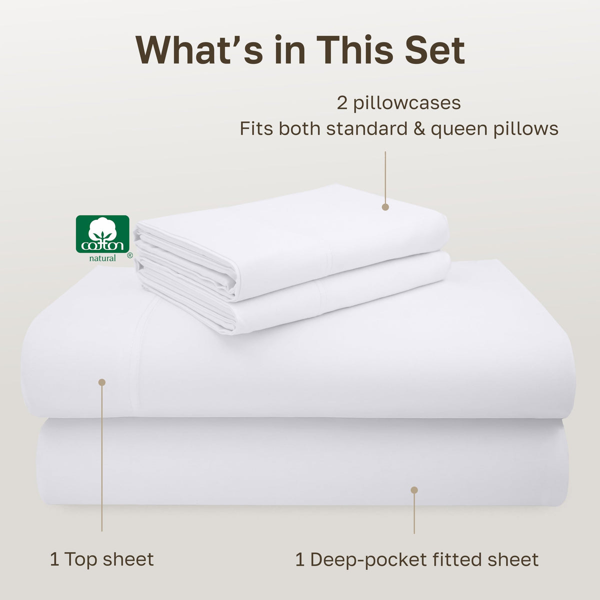 Deep-pocket fitted sheet stretched to 16 inches on California Design Den set