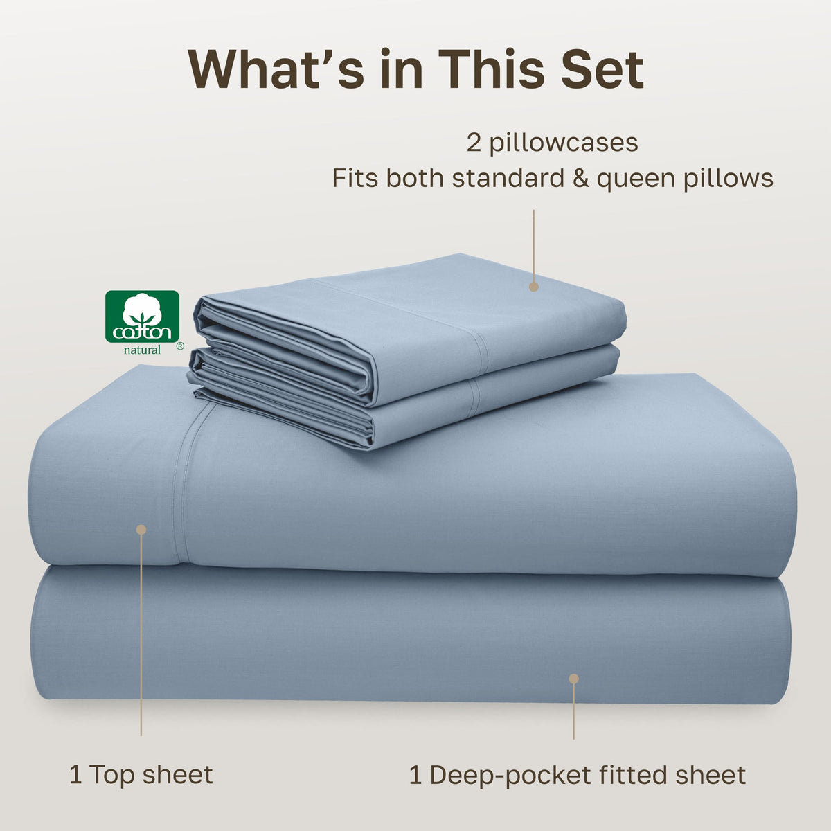 California Design Den queen fitted sheet with deep pockets fits up to 16 inches