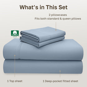 California Design Den queen fitted sheet with deep pockets fits up to 16 inches