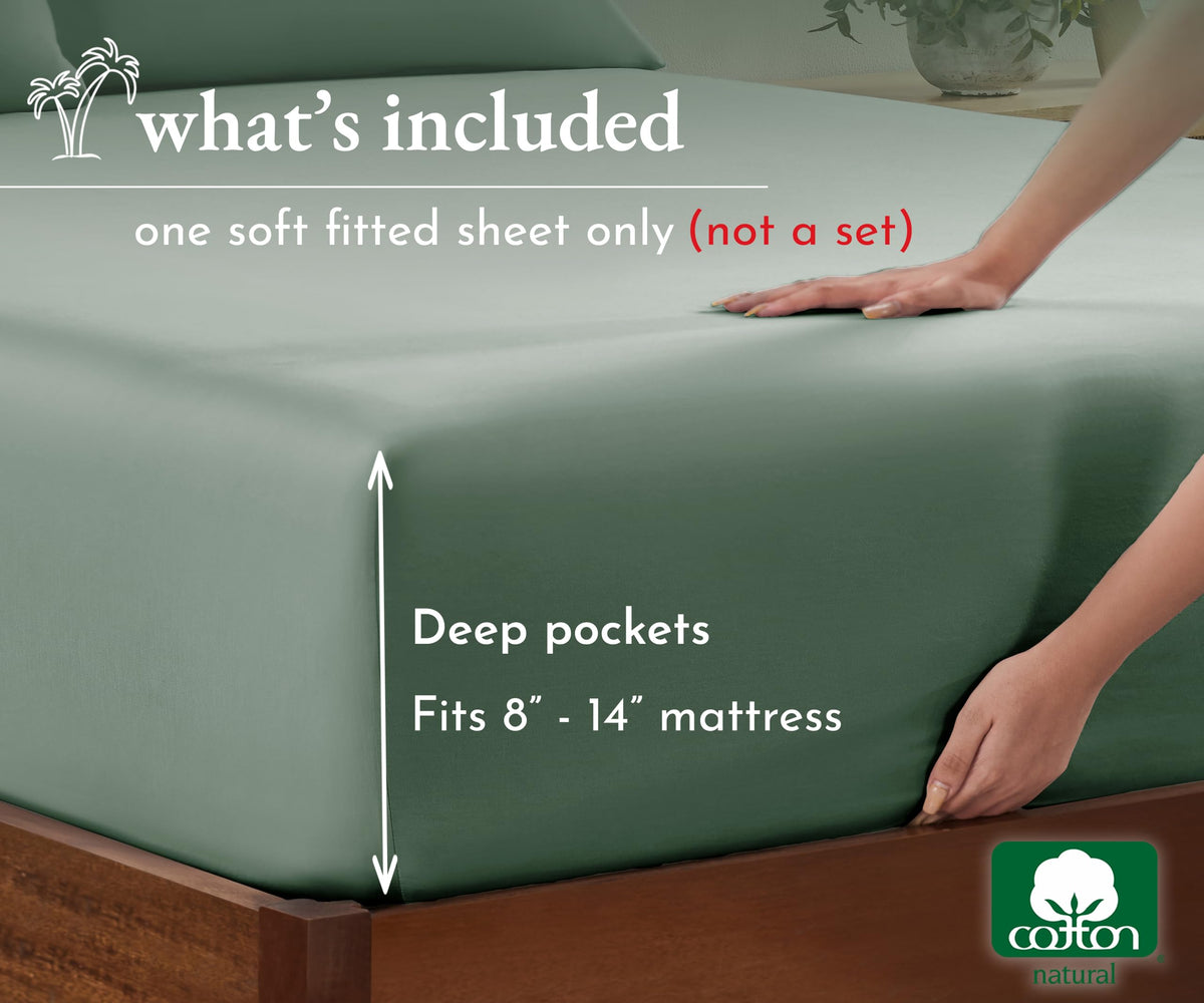 California Design Den queen sheet is machine washable and durable for daily use.