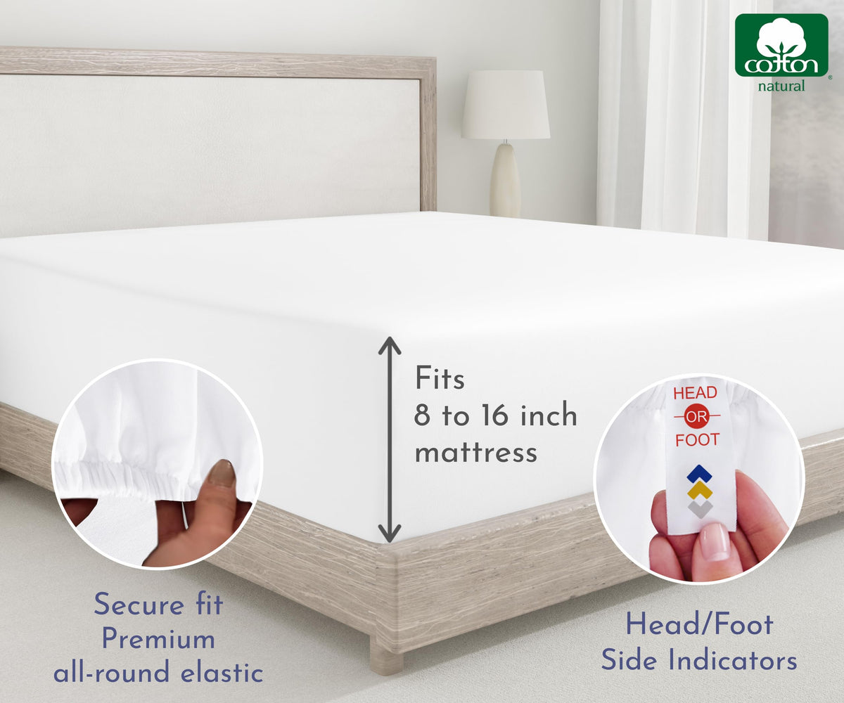 California Design Den head-foot tag visible to simplify bed-making.