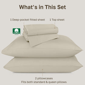 California Design Den queen pillowcases with open-end design for easy bed making