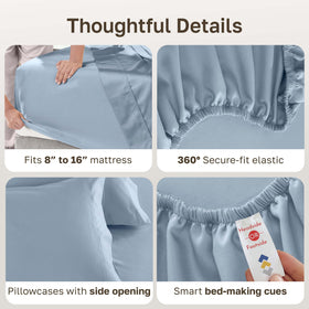 California Design Den pillowcases with open-end design for easy sleep setup