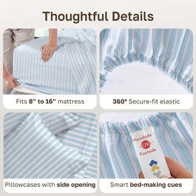 California Design Den pillowcases with open-end design prevent slipping and constant adjustment