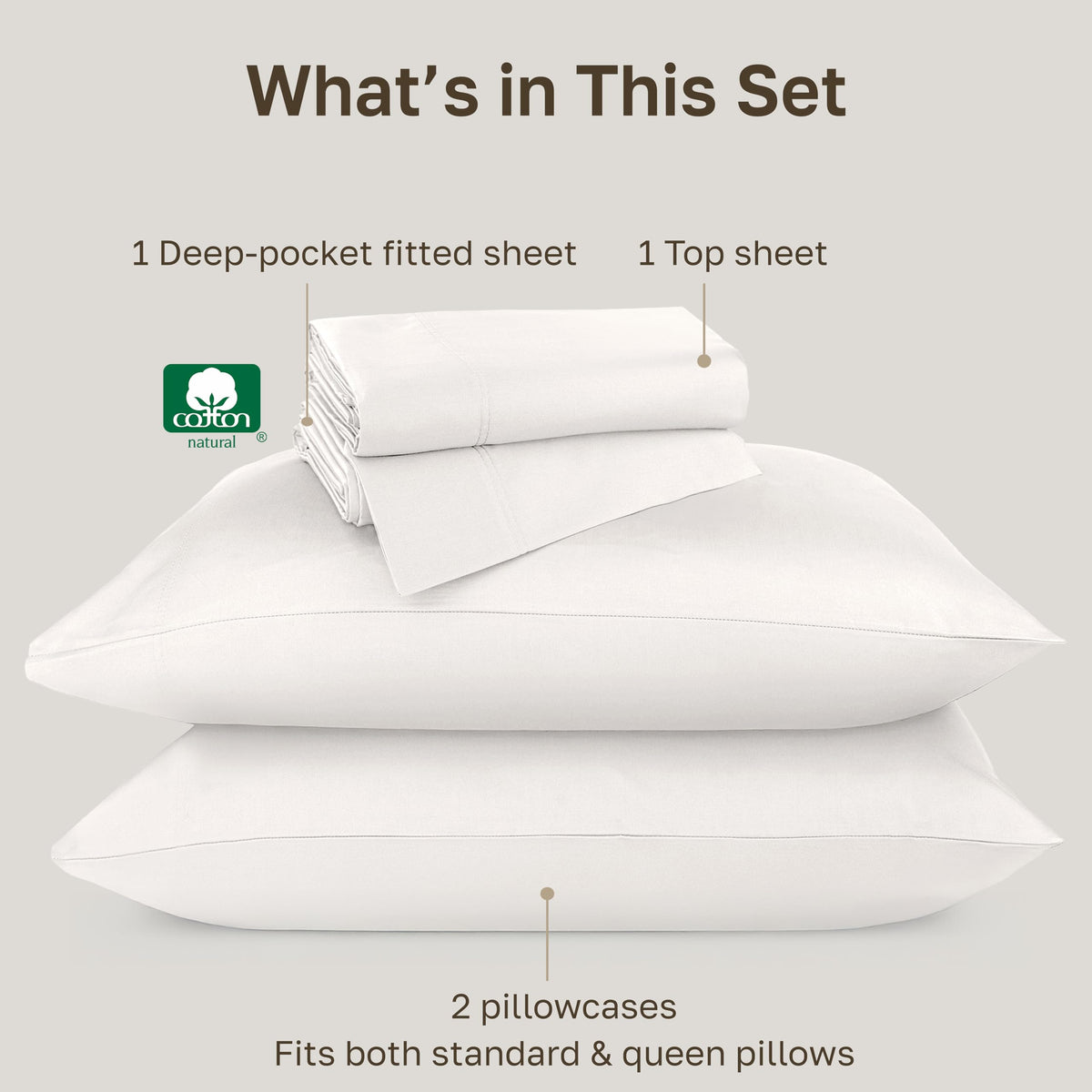 OEKO-TEX certified sheet set from California Design Den for safe everyday use.