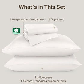 OEKO-TEX certified sheet set from California Design Den for safe everyday use.