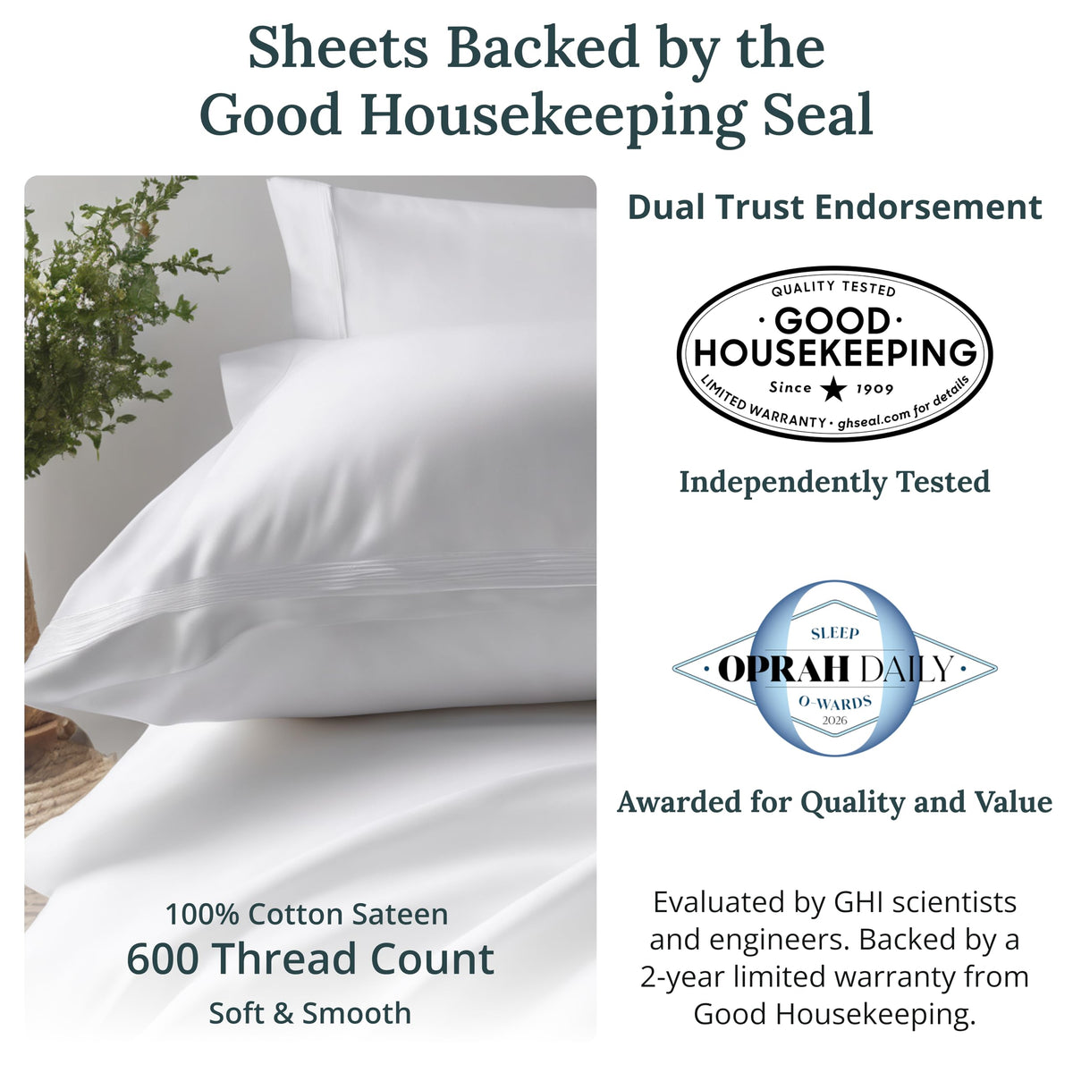 California Design Den queen sheets on bed showing deep-pocket fit