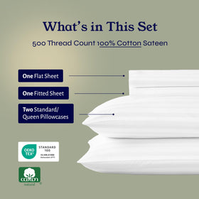 California Design Den sateen weave close-up highlights silky glide.