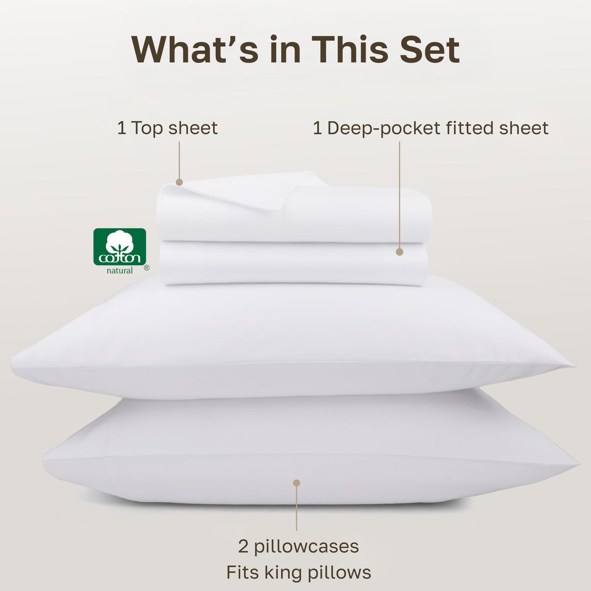 California Design Den sateen-weave 1000-thread-count fabric for durable, soft comfort.