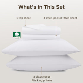 California Design Den sateen-weave 1000-thread-count fabric for durable, soft comfort.