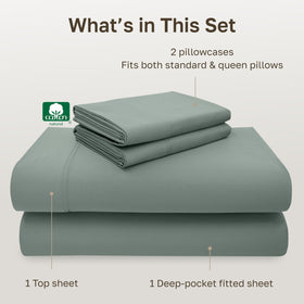 Closeup of California Design Den sateen weave showing smooth texture and subtle sheen