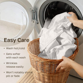 California Design Den machine-wash friendly sheets, easy care and quick cleanup.