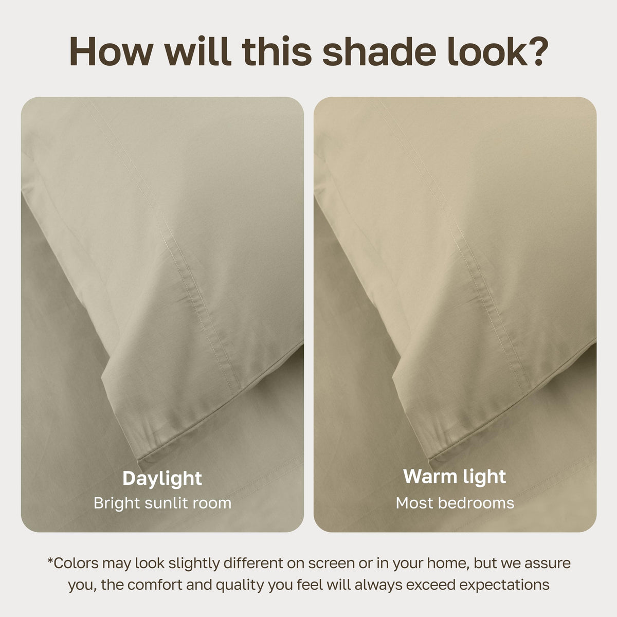 California Design Den bedding on a bed shows breathable, airy comfort.