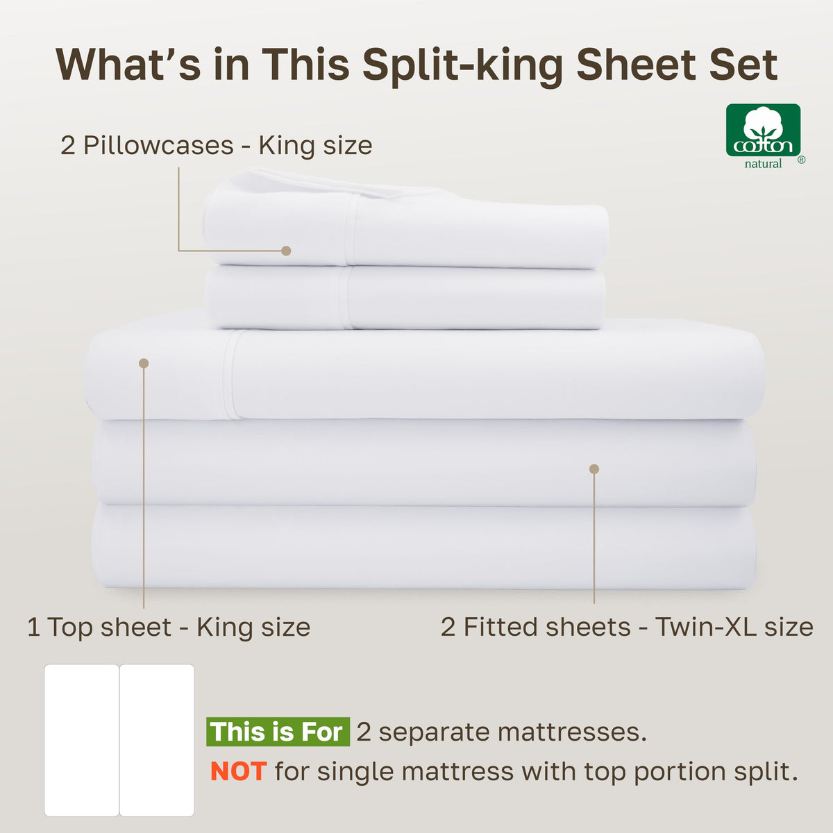 California Design Den king pillowcases pair with king pillows for tidy bedding.