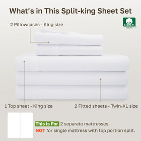 California Design Den king pillowcases pair with king pillows for tidy bedding.