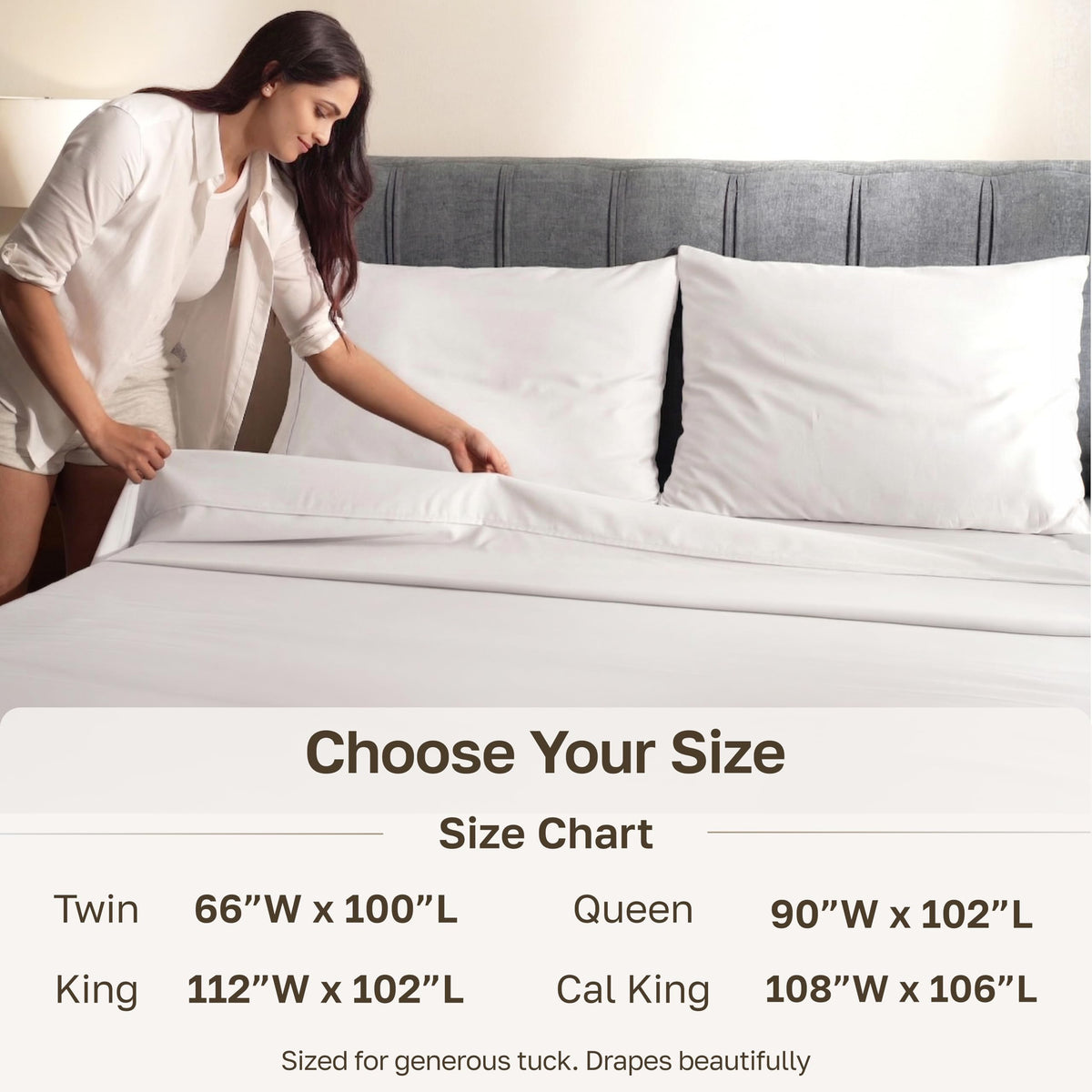 California Design Den soft breathable flat sheet ideal for all-season bedding