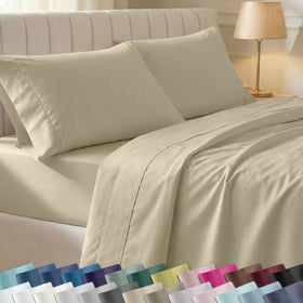 California Design Den flat sheet shows silky sateen finish for luxurious nights