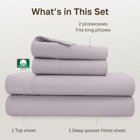 California Design Den flat sheet with generous dimensions for easy bed making