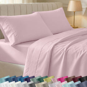 California Design Den soft queen flat sheet—silky smooth, breathable comfort.