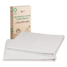 California Design Den Standard/Queen pillowcases in crisp percale for breathable sleep