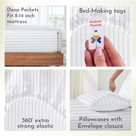 California Design Den deep-pocket design helps keep the fitted sheet in place.