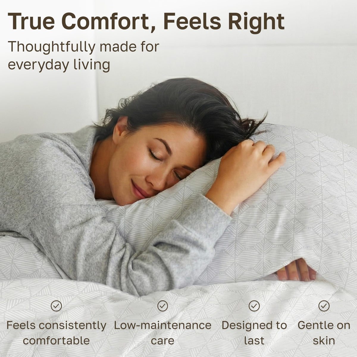 California Design Den washed-soft feel demonstrating comfortable nights after multiple washes
