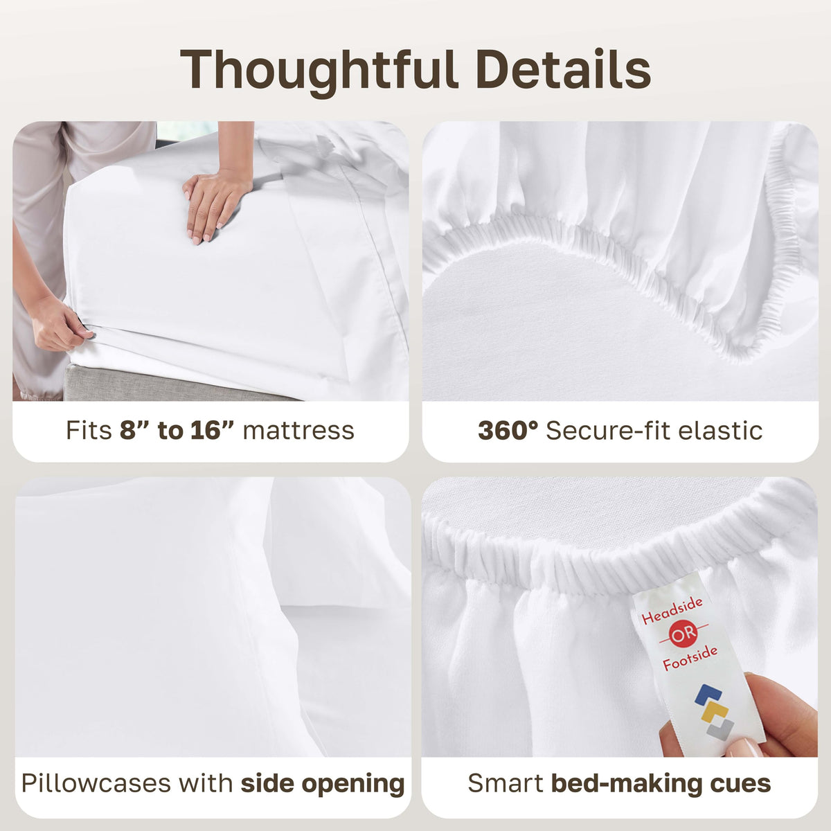 California Design Den white bedding shown in a bedroom for versatile, clean styling
