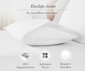 California Design Den pillowcase showing tested durability against fading, pilling, and shrinkage